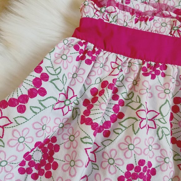 Penelope Mack pink flower print ruffle dress sz 3T - Picture 4 of 7